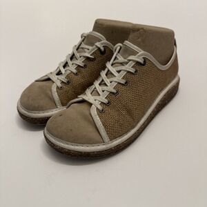 Birkenstock Santa Cruz White/Sand Textile Reg. Width Size 38 Used Trendy Comfy